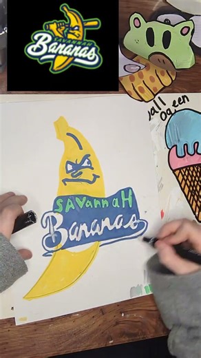 Day one of drawing all the Savannah bananas teams