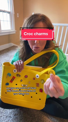 @Crocs charms fit @BoggBags holes! #croccharms #boggbag #boggbags #boggbagcharm #croccharm #middleagedmom #middleagemom #didyouknow