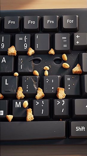 Your Keyboard Is Dirtier Than You Think (Clean It in 10 Seconds!)#KeyboardCleaning#DeskHacks