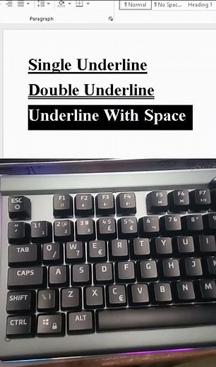 Shortcut Key to Draw Perfect Lines Instantly in MS Word ! #MSWordTips #line #keyboard #tip #tricks