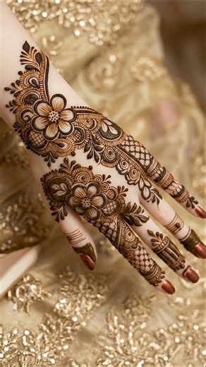 FLORAL BACK HAND MEHNDI Design | Teej,Rakhi Mehndi design #mehndi #shorts #mehandi #mehndidesign