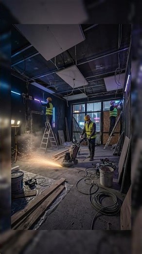 Neon Cyberpunk Epoxy Living Room