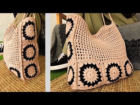 BOLSO TEJIDO A CROCHET | GANCHILLO | BOLSO GRANNY | TUTORIAL PASO A PASO
