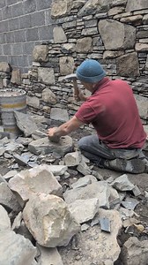 144K views · 2K reactions | Can't beat traditional tools for Stonemasonry. This hammer is more than a match for most stones. There is a lovely ting of each strick  Stone supplied by Paddy Carroll #selfbuildni #buildingstone #construction #stonemasonry #granite #drystone #stone #art #sandstone #limestone #building #Tools | Vintage Stoneworks | Facebook
