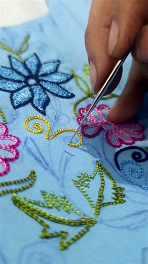 hand embroidery and stitching tutorials #shorts