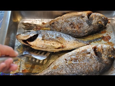 How to perfectly grill whole Fish in the oven Greek style - Τσιπούρα ψητή τέλεια στο Γκρίλ