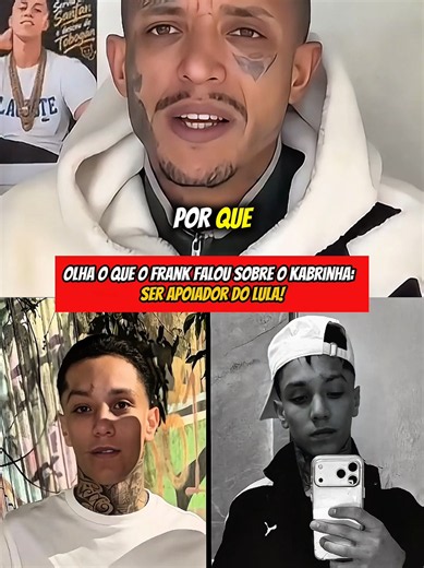 Olha o que o Frank falou sobre o Kabrinha: detonou por ser apoiador do Lula! #frank #kabrinha