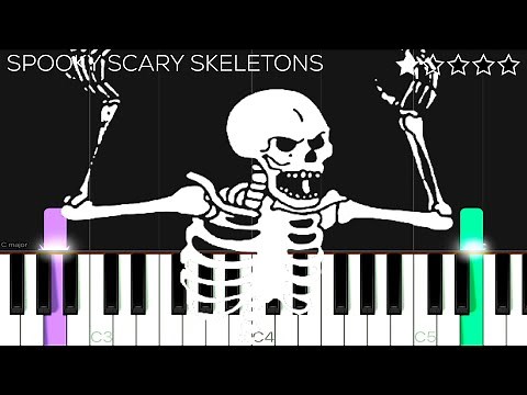 SPOOKY SCARY SKELETONS | EASY Piano Tutorial