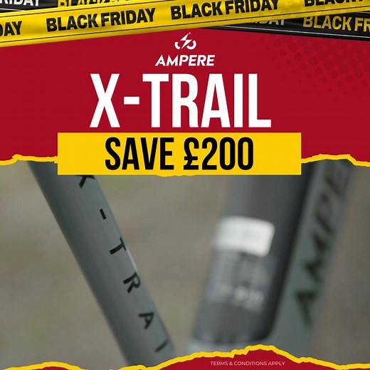Ride more, pay less 🚴‍♂️ Ampere e-Bikes: Alter, Deluxe, Hilux & X-Trail - ALL with Black Friday savings ⤵️ 💰 £150–£200 off select models* 🔋 Powerful, high-torque motors ⚡ Long-lasting batteries 🤝🏻 Rated 'Excellent' ★★★★★ Trustpilot ⏳ Hurry! Offer ends 30th November. Shop Black Friday Offers with FREE delivery⤵️ https://ampereelectric.co.uk/black-friday-offers/ *T&Cs apply. Offers are subject to stock. Cannot be combined with other promotions. | Ampere Electric Bikes