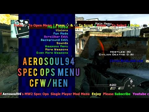 MW2 | 1.14 | Aerosoul94 | SpecOps/Campaign | Patch Mod Menu | (CFW/HEN) [+Download]