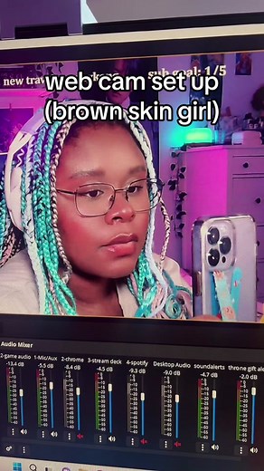 How to set up your Twitch stream lighting, and WebCam, so that you don't look washed out. Black girl/brown skin, girl WebCam set up. #hobikage #genshinstreamer #twitchstreamer #streamersetup #streamertips