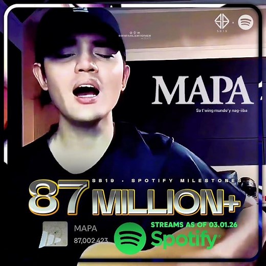 SB19 MAPA Surpasses #87MillionStreams 🧭🤩