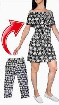 How to transform Old Pants into Style Dress easily 🪡 🧵✂️ ✌️