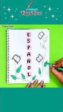 PORTADA para CUADERNO de ESPAÑOL - fácil y bonita -