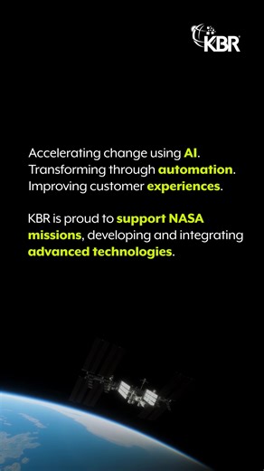 At #KBR, we’re the Team Behind The Mission®, accelerating change through AI and transforming through automation. We help bring advanced technologies to life with cost-efficient innovation that drives operational efficiency, reduces risk and extends mission reach. When the mission can’t fail, THINK KBR. We do things that matter.® Find out more about how KBR is accelerating change through AI » http://bit.ly/4mxCrwb #MissionReady #AITech #InnovationInAction #THINKKBR #WeDoThingsThatMatter #NASA | K