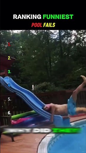 RANKING FUNNIEST POOL FAILS 🤣🥇 #funny #ranking #usa #poolfails
