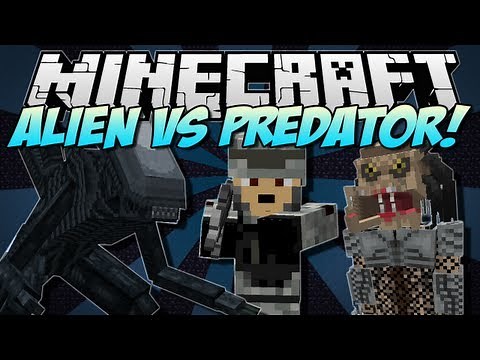 Minecraft | ALIEN vs PREDATOR! (NEW Weapons, Mobs and Buildings!) | Mod Showcase [1.5.1]