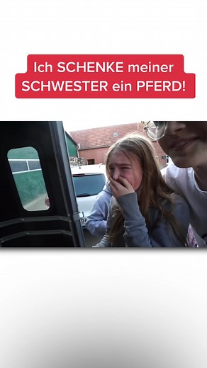 Ich SCHENKE meiner SCHWESTER ein PFERD! 😍😭 #foryou #4u #viral #heymoritz #lustig #horse #überraschung @heymoritz @heylea
