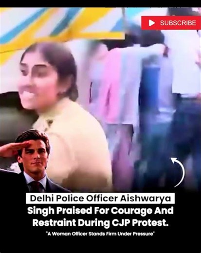 IPS Aishwarya Singh Faces Angry CJP Protesters in Delhi! Her Calm Response Wins Praise 🔥
