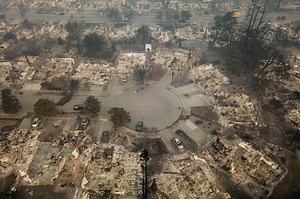 Haunting drone footage shows damage from Tubbs Fire in Northern California