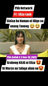 Grabeng katanungan Yan Iñigo😍🫶😆 grabeng KILIG ni Eliza FT: Eliza task PBB NETWORK We ELICO ❤️ #ElizaBorromeo #MarcoMasa #Elico #Iñigojose #pbbcollabupdates #pbbcollabcelebrityedition #PBBCollab2point0 #PBBcollabWithGMA #PBBCelebrityCollabEdition #nonfollowersviewers #trendingnow | Keziah Jane S Zamora