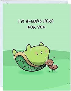 ALY LOU Funny Get Well Soon Card – Punny Greeting Card Cheering Up, Sick, Hospital, Recovery, Friend, Coworker, Him, Her | Blank Inside (I'm Always Here For You)