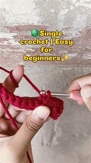 Single Crochet Stitch for Beginners | Learn SC in 30 Seconds 🧶#crochet#singlecrochet