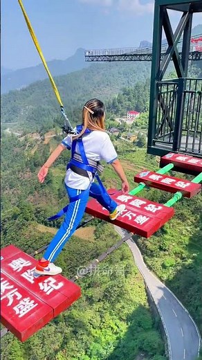 Bungee Jumping With Rope In Beautiful Place:Asmr Bungee Jumping