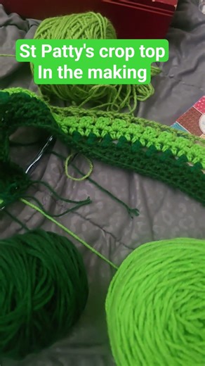 st Patty's crop top in the making!