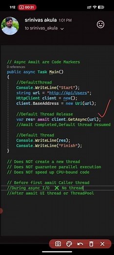 what is async and await in c# #threads #async #asynchronousprogramming #asyncawait