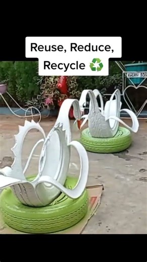 angsa dari ban bekas #berandayoutube #banbekas #diy