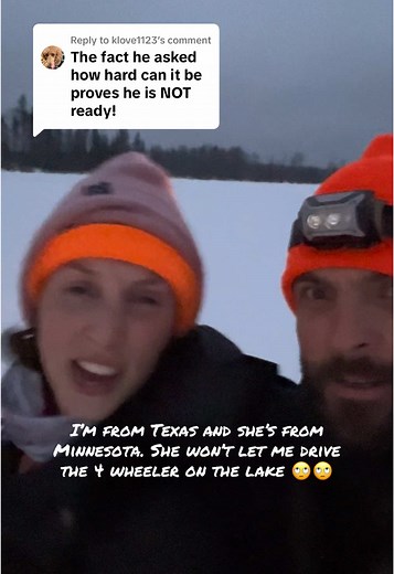 Replying to @klove1123 this is emasculating. #minnesota #texas #snow #snowday #holidayvibes #fyp #icefishing #ice #atv
