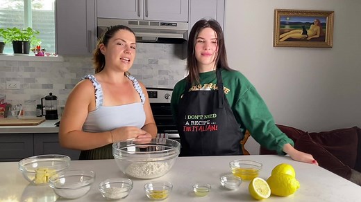 Rosemary from An Italian in my Kitchen would like to introduce her daughters Erika & Vanessa, they are going to show you how to make some delicious Easy Lemon Drop Cookies. https://anitalianinmykitchen.com/lemon-drop-cookies/ | An Italian in my kitchen