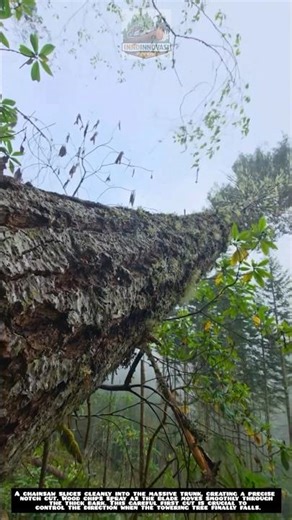 Precision Notch Cut on a Tree 🌲🪚