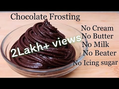 Chocolate frosting/Ganache in 5 minutes - No cream, No Butter, No Beater, No Milk |Chocolate Ganache