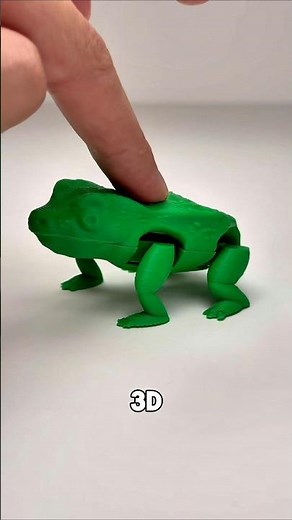 Watch till the end! This tiny 3D-printed frog is full of surprises 🐸✨