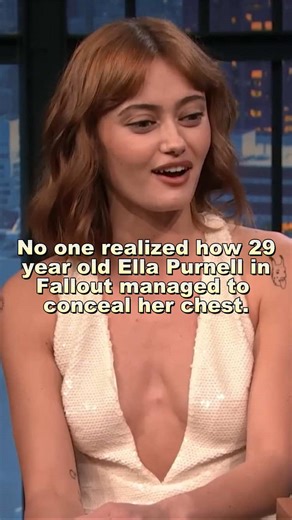 No one realized how 29 year old Ella Purnell in Fallout managed to conceal her chest#Fallout#falloutseason2#EllaPurnell#celebrity#entertainment