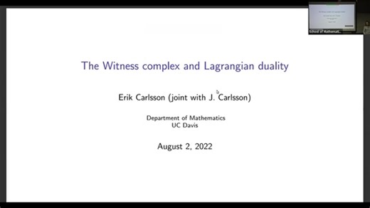 Witness complexes and Lagrangian duality