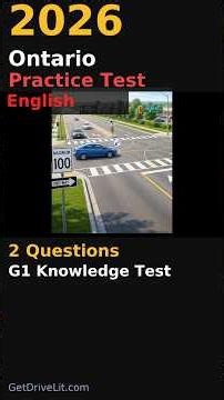 Ontario G1 Knowledge Test 2026 – 2 Practice Questions You Need to Know
