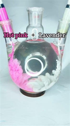 Hot Pink Meets Lavender — Satisfying Color Explosion #expiment #colors #colormix