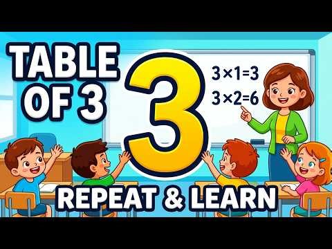 Table of 3 for Kids | Easy Multiplication Practice