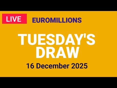 The National Lottery Euromillions Draw Live results from Tuesday 16 December 2025 | Euro Millions