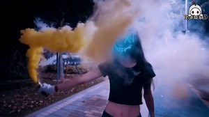 Poptrend Halloween Mask LED Light up Mask Scary mask for Festival Cosplay Halloween Costume Masquerade Parties,Carnival,Gift (Pink+ice Blue)