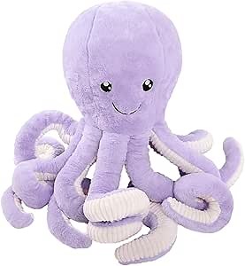 DENTRUN Octopus Stuffed Animals, Giant Octopus Plush Doll Play Toys for Kids Girls Boys Adults Birthday Xmas Halloween Present Stuffed Sea Animals Plushie, 7/16/24/32 Inches, 5 Colors