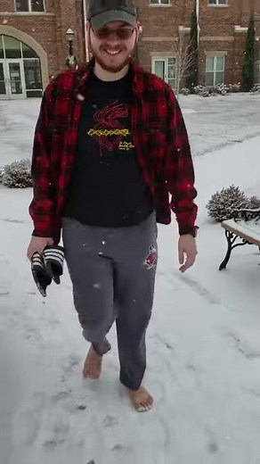 Walking Barefoot in the Snow