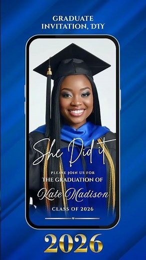 Class of 2026! 🎓 Animated Graduation Invitation ✨#Shorts #Graduation2026