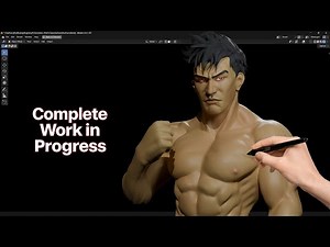 Muscular Male Torso Sculpt in Blender | Complete Character Work in Progress