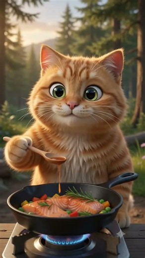 A cute orange kitten sneaks into the kitchen and discovers a tasty fish!#OrangeCat #CuteCat #Kitten