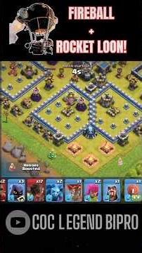 Fireball + Rocket Balloon Legend Attack Stratagy 😱🔥 ll Clash of Clans ll
