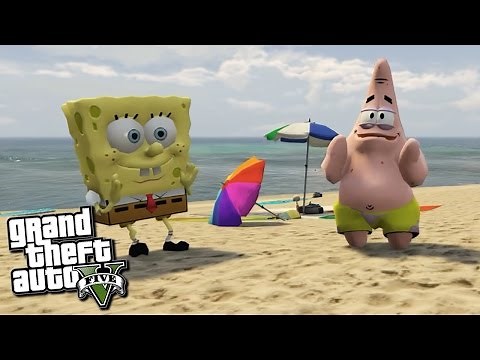 GTA 5 Mods - SPONGEBOB w/ PATRICK MOD! (GTA 5 Mods Gameplay)